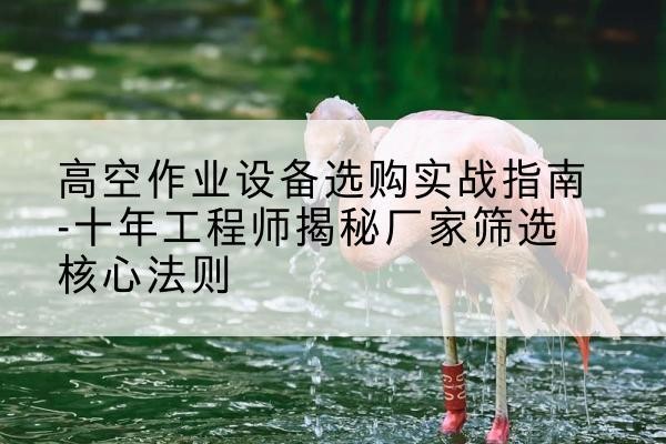 东川剪叉式升降机厂家-高空作业设备选购实战指南-十年工程师揭秘厂家筛选核心法则