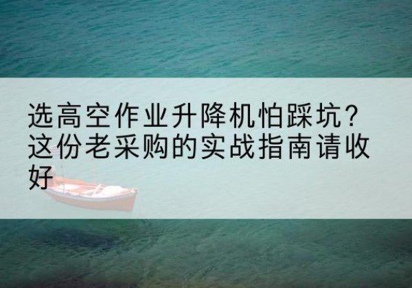 东川高空作业升降机厂家推荐-选高空作业升降机怕踩坑？这份老采购的实战指南请收好