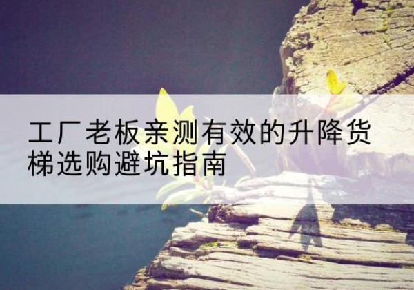 东川升降货梯怎么选-工厂老板亲测有效的升降货梯选购避坑指南